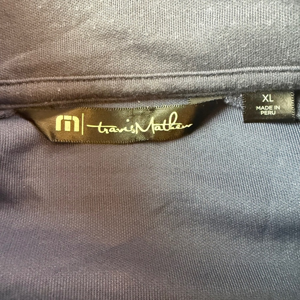 Travis Mathew Womens Navy Blue Quarter Zip Pullover Golf Activewear‎ Top XL - Picture 5 of 5